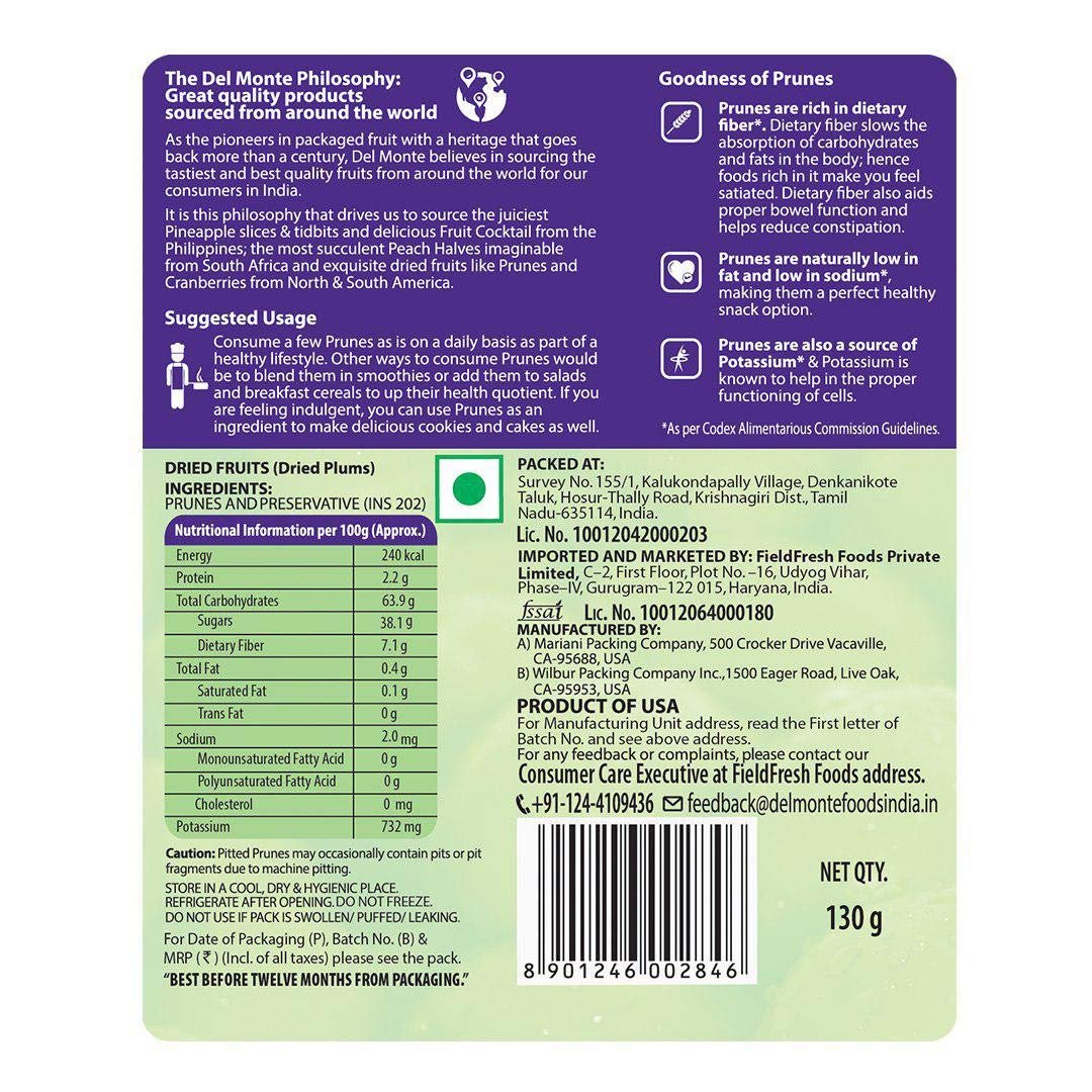 Del Monte Prunes 130gm